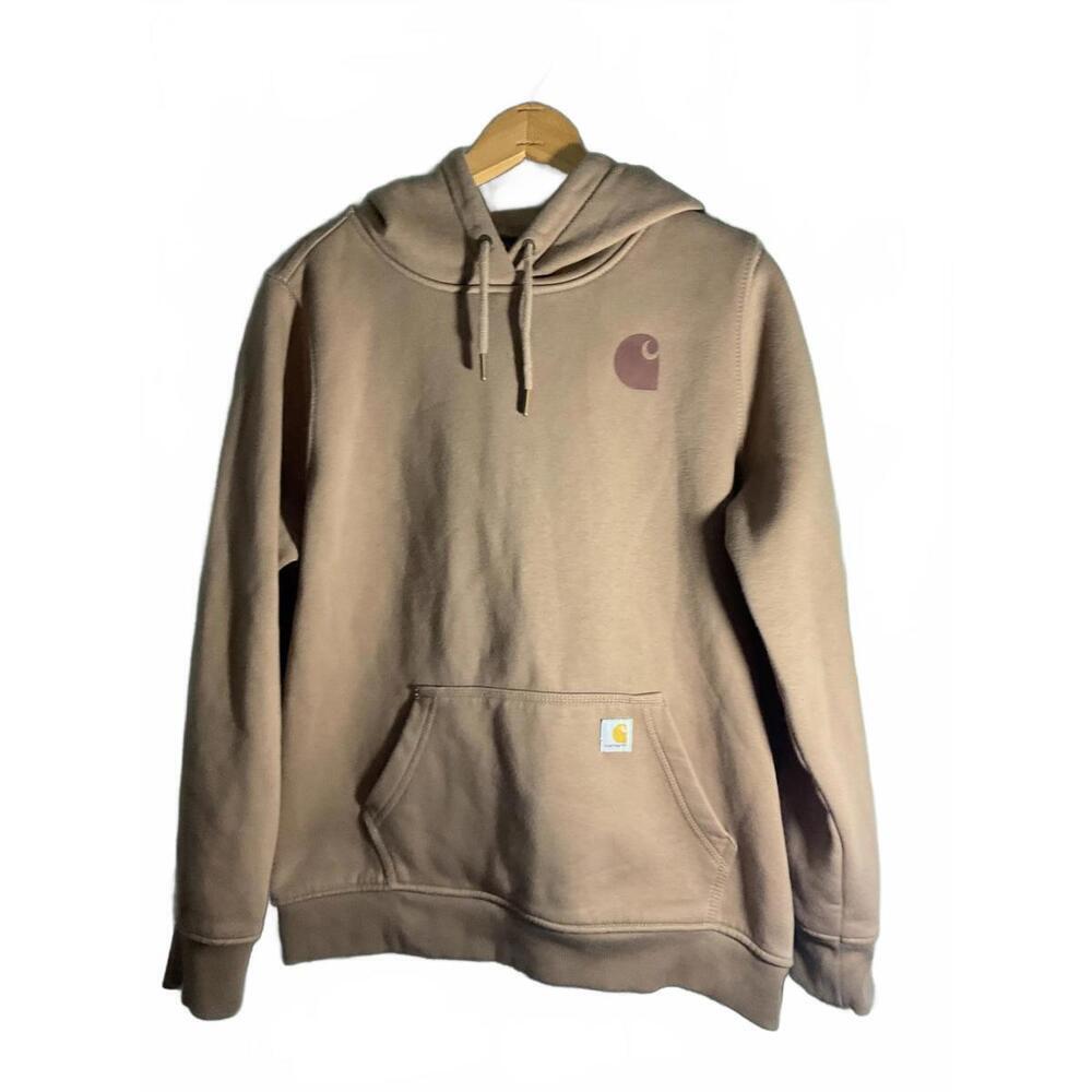 Carhartt Hooded Relaxed Fit Sweatshirt in Light Brown 12/14